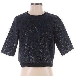 Simply Vera Vera Wang Crop Brocade Shimmer Top Size XL